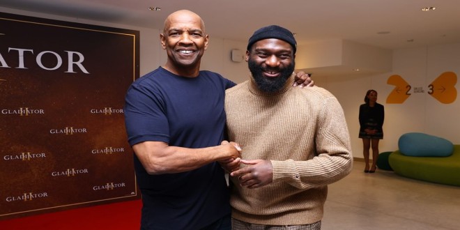 Cédric Doumbé fait un sparring légendaire avec Denzel Washington pour la promo de \"Gladiator 2\" (Vidéo)